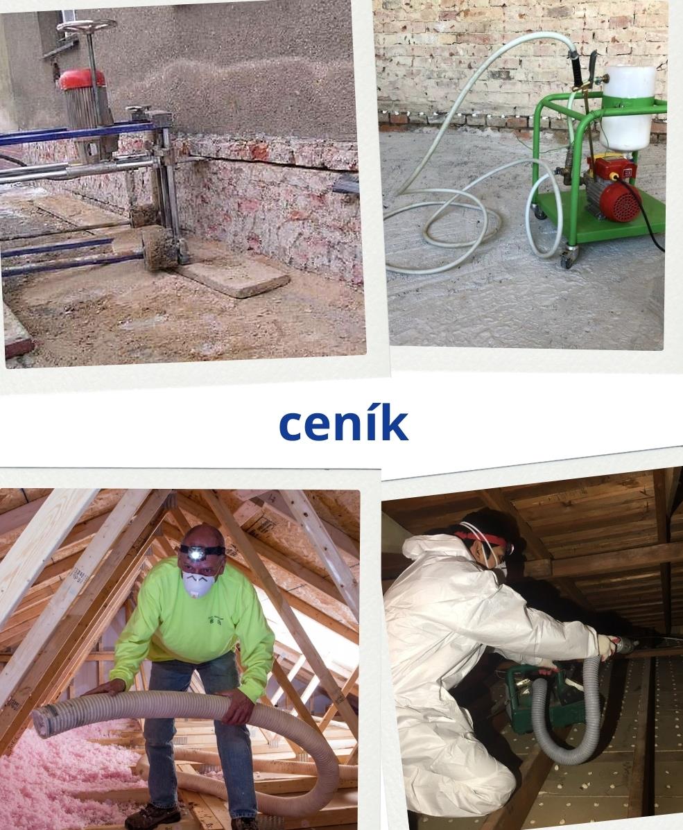 Sanace vlhkého zdiva, foukaná izolace, Zlín
